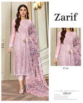 Zarif Heavy Embroidered Net 3 Piece Unstitched